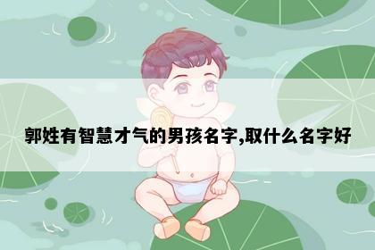 郭姓有智慧才气的男孩名字,取什么名字好