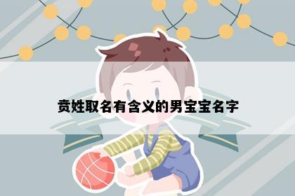 贲姓取名有含义的男宝宝名字